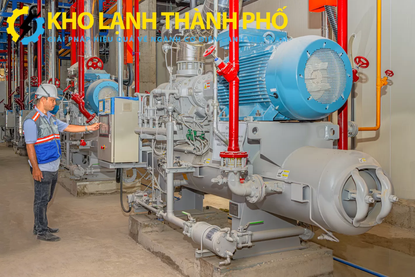Kho lạnh nhà máy chế biến cá tra tại Vĩnh Long